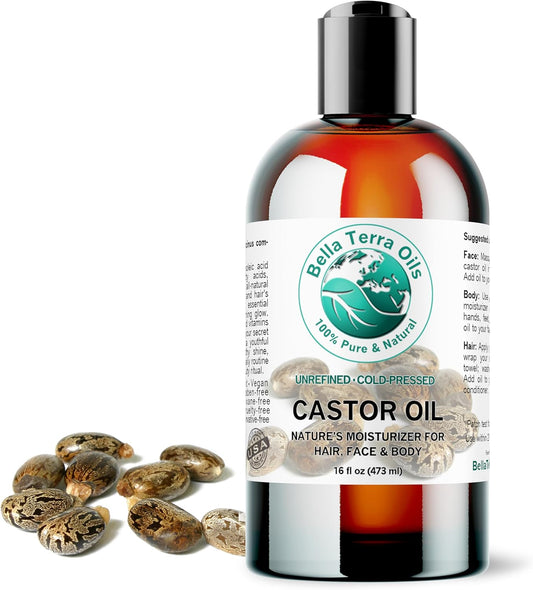 - Organic Castor Oil 16 Oz - a Nutrient-Dense Experience, Packed with Minerals & Omega-9 Fatty Acids, Elevate Your Beauty Regimen