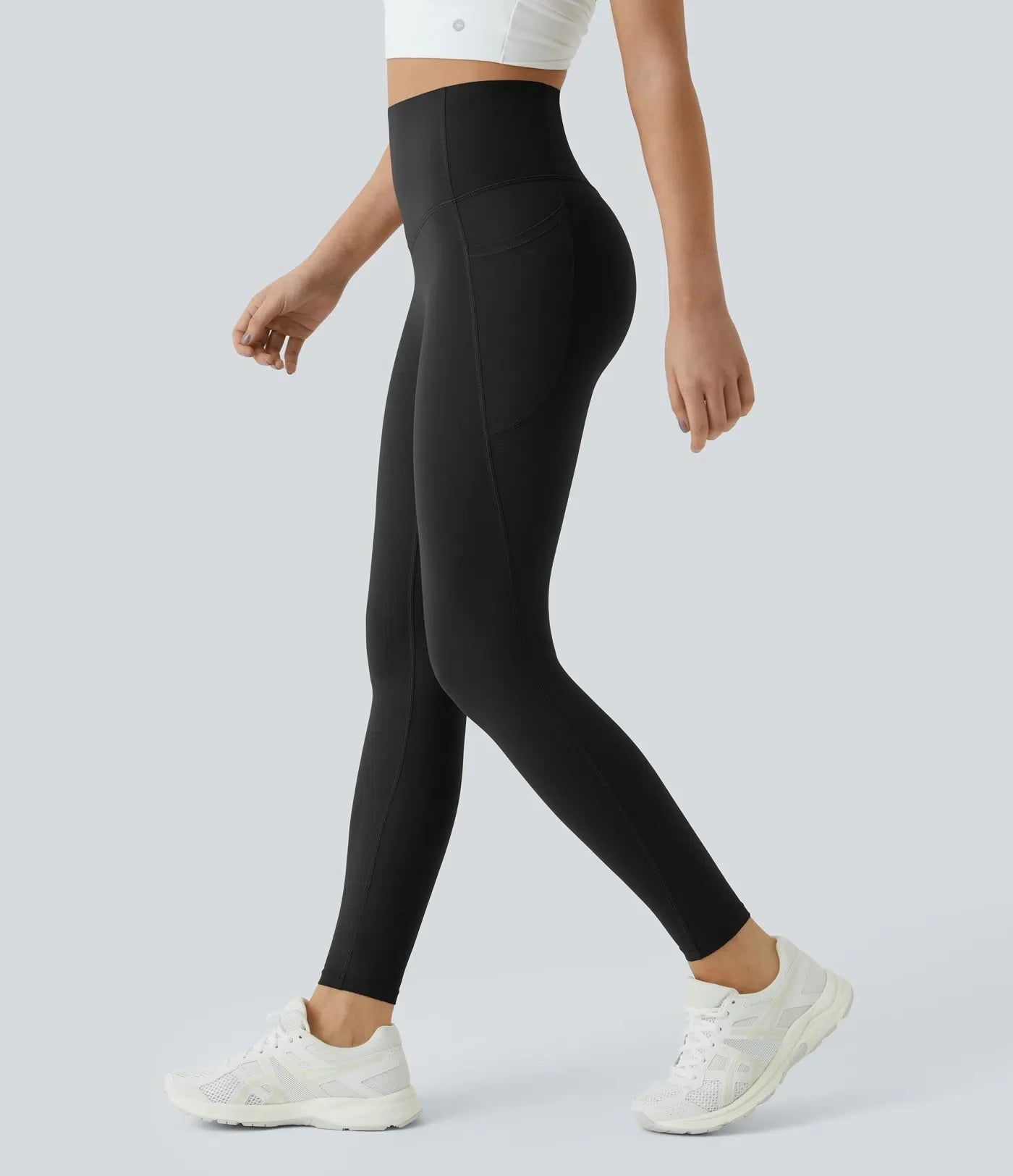 High Waisted Butt Lifting Tummy Control Side Pocket Shaping Training Leggings