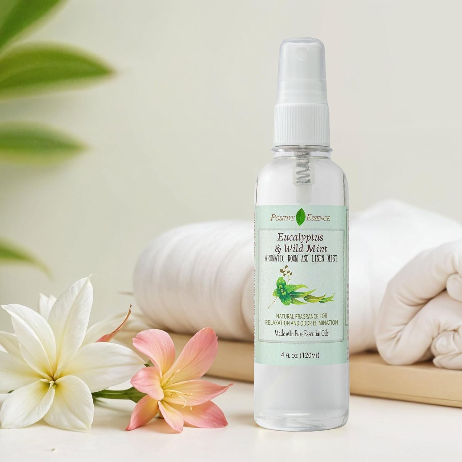 Eucalyptus & Wild Mint Room and Linen Spray, Natural Aromatic Mist Made with Pure Eucalyptus & Wild Mint Essential Oils, Refreshing Air Freshener Odor Eliminator