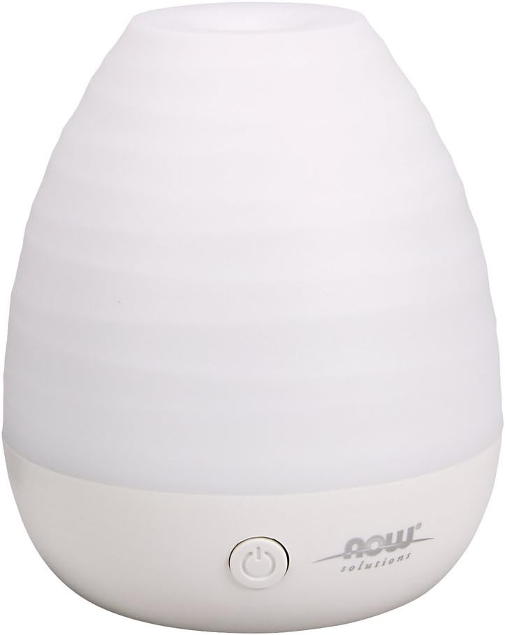 NOW Essential Oils, Ultrasonic USB Aromatherapy Oil Diffuser, Extremely Quiet, Heat Free, and Easy to Clean, Color Changing LED Diffuser