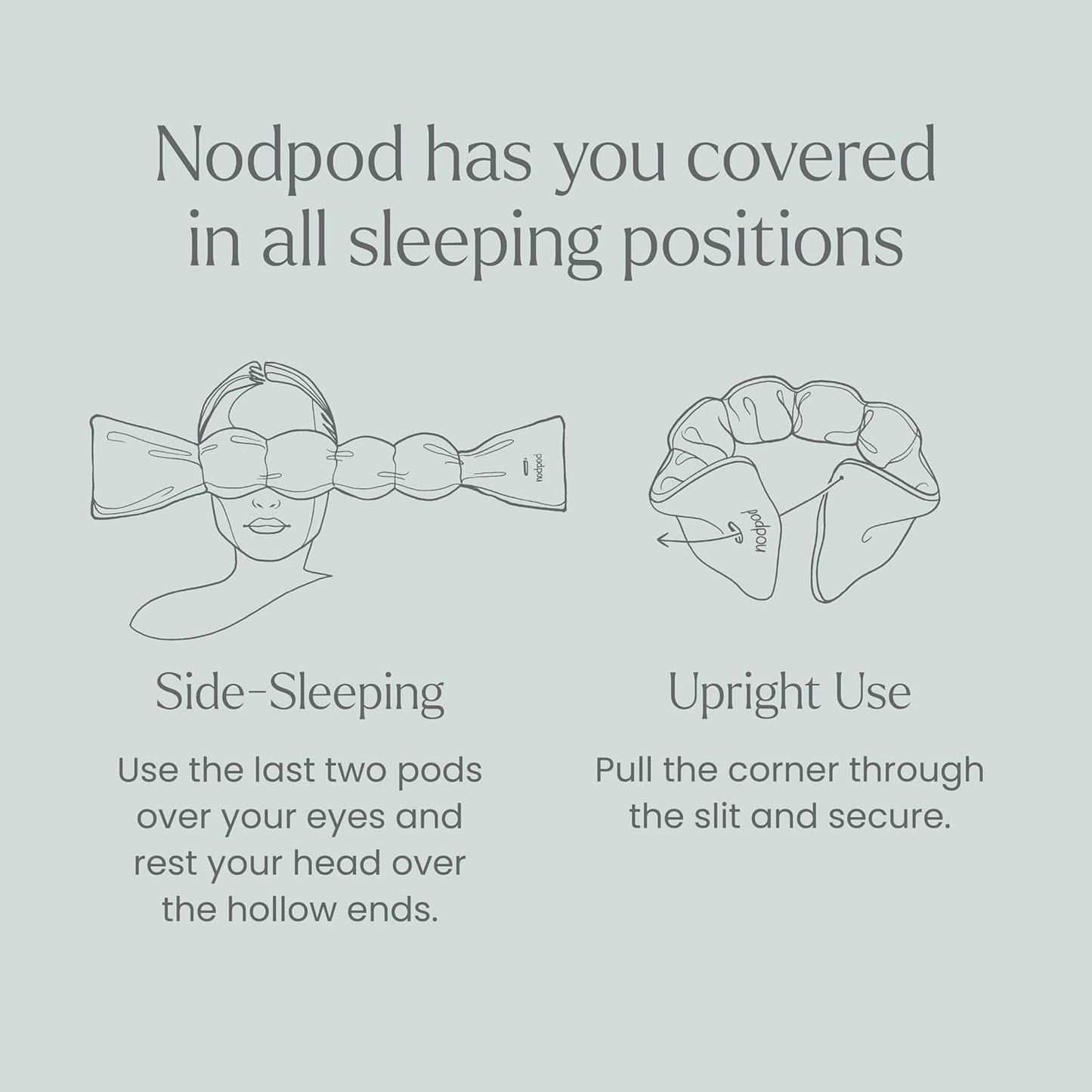 Gentle Pressure Sleep Mask | Patented Light Blocking Design for Sleeping, Traveling & Relaxation - Sage
