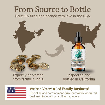 - Organic Castor Oil 16 Oz - a Nutrient-Dense Experience, Packed with Minerals & Omega-9 Fatty Acids, Elevate Your Beauty Regimen