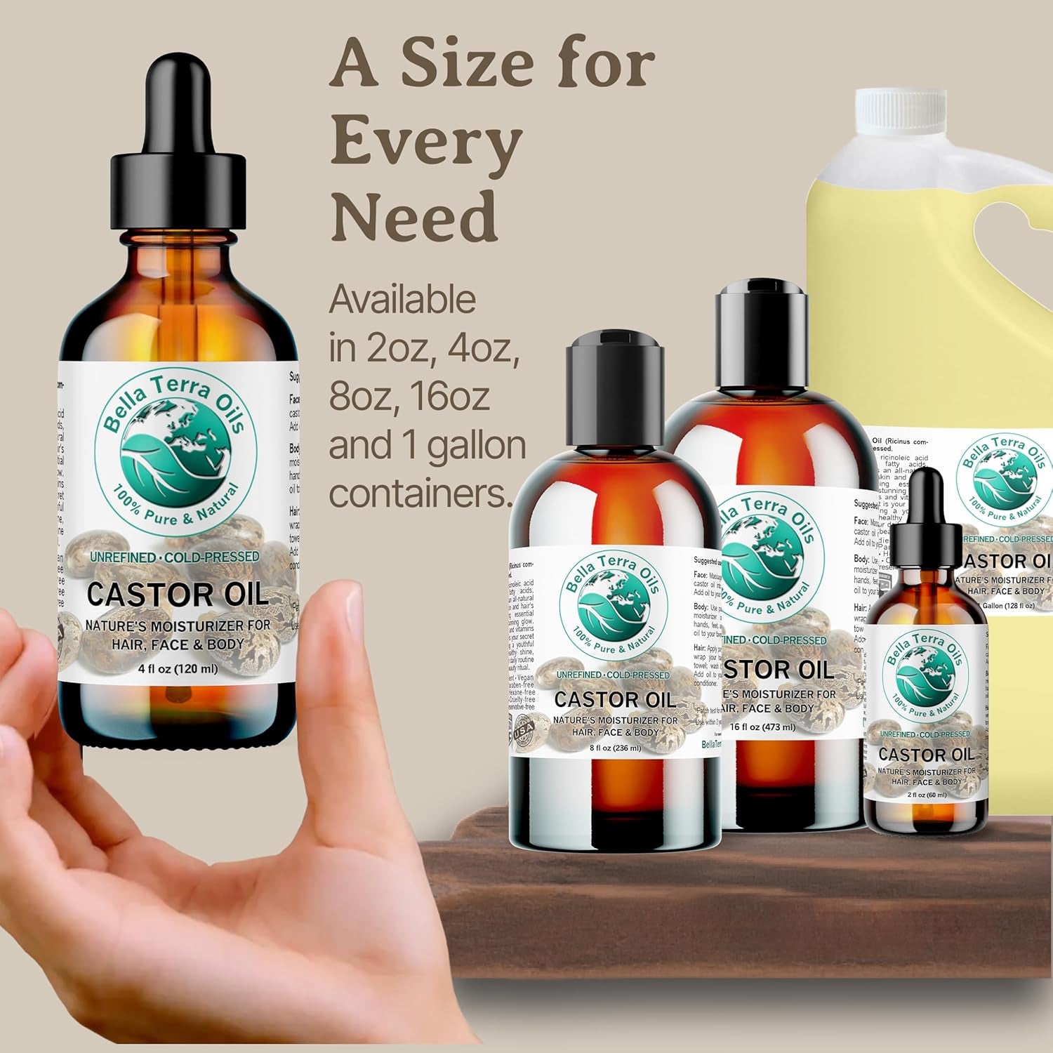 - Organic Castor Oil 16 Oz - a Nutrient-Dense Experience, Packed with Minerals & Omega-9 Fatty Acids, Elevate Your Beauty Regimen