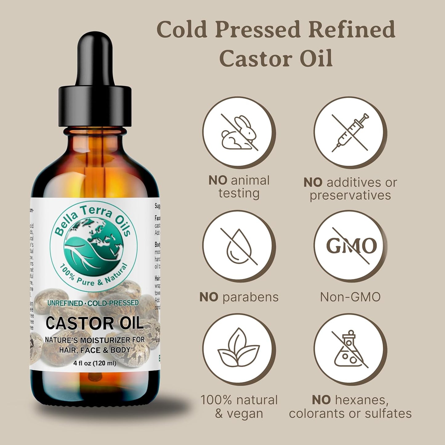- Organic Castor Oil 16 Oz - a Nutrient-Dense Experience, Packed with Minerals & Omega-9 Fatty Acids, Elevate Your Beauty Regimen